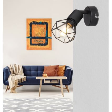 Globo - LED väggspotlight 1xE14/6W/230V svart