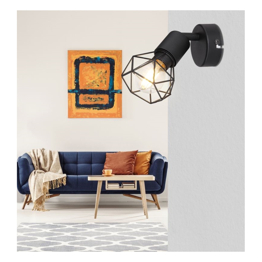 Globo - LED väggspotlight 1xE14/6W/230V svart