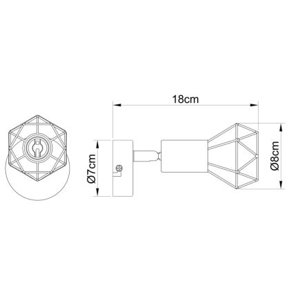 Globo - LED väggspotlight 1xE14/6W/230V svart
