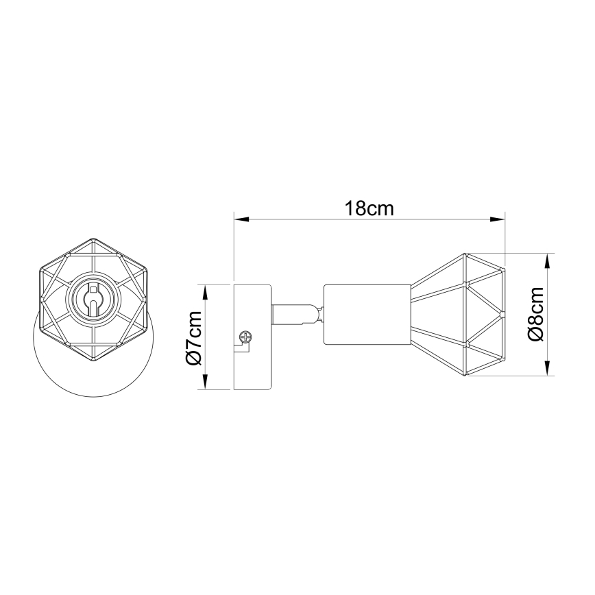 Globo - LED väggspotlight 1xE14/6W/230V svart