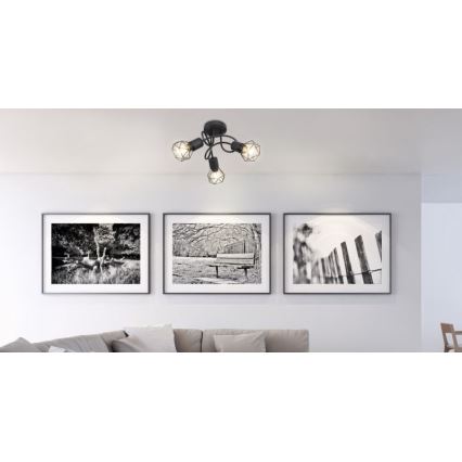 Globo - LED ytmonterad ljuskrona 3xE14/6W/230V svart