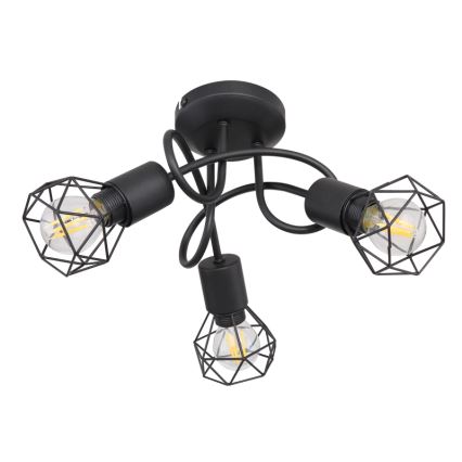 Globo - LED ytmonterad ljuskrona 3xE14/6W/230V svart