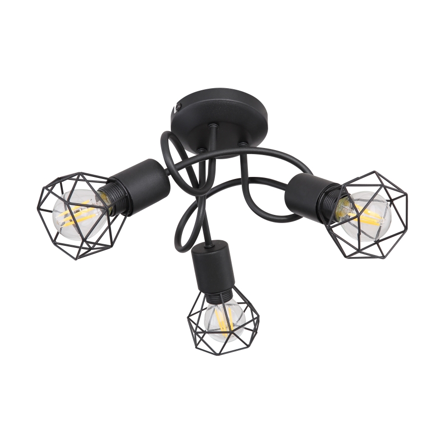 Globo - LED ytmonterad ljuskrona 3xE14/6W/230V svart
