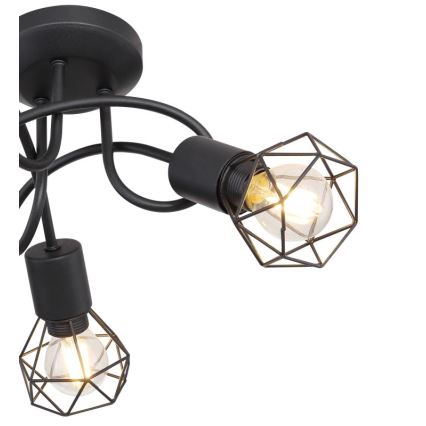 Globo - LED ytmonterad ljuskrona 3xE14/6W/230V svart