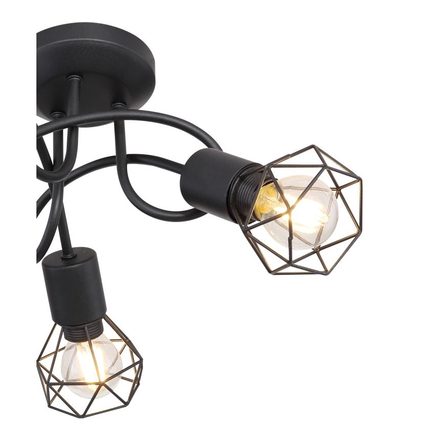 Globo - LED ytmonterad ljuskrona 3xE14/6W/230V svart
