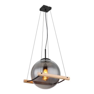 Globo - Ljuskrona med textilsladd 1xE27/15W/230V gummiträd