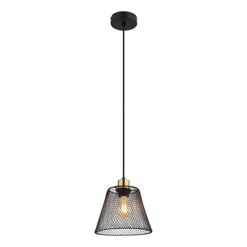 Globo - Ljuskrona med textilsladd 1xE27/40W/230V diameter 20 cm