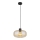 Globo - Ljuskrona med textilsladd 1xE27/40W/230V diameter 28 cm genomskinlig