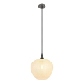 Globo - Ljuskrona med textilsladd 1xE27/40W/230V diameter 29 cm vit/antracit