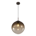 Globo - Ljuskrona med textilsladd 1xE27/40W/230V diameter 30 cm