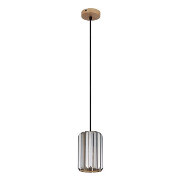 Globo - Ljuskrona med textilsladd 1xE27/60W/230V diameter 13,5 cm
