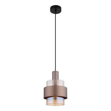 Globo - Ljuskrona med textilsladd 1xE27/60W/230V diameter 18,5 cm