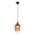 Globo - Ljuskrona med textilsladd 1xE27/60W/230V diameter 18 cm koppar