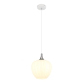 Globo - Ljuskrona med textilsladd 1xE27/60W/230V diameter 24 cm vit