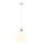 Globo - Ljuskrona med textilsladd 1xE27/60W/230V diameter 24 cm vit