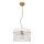 Globo - Ljuskrona med textilsladd 1xE27/60W/230V diameter 40 cm guld