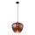 Globo - Ljuskrona med textilsladd 1xE27/60W/230V diameter 40 cm koppar