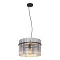 Globo - Ljuskrona med textilsladd 1xE27/60W/230V diameter 40 cm svart