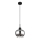 Globo - Ljuskrona med textilsladd 1xE27/9W/230V diameter 21 cm svart
