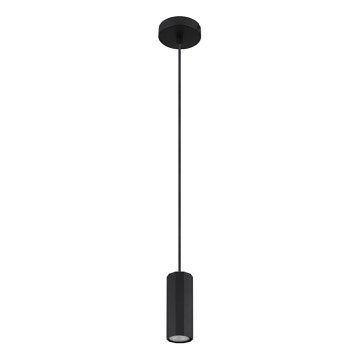 Globo - Ljuskrona med textilsladd 1xGU10/25W/230V svart