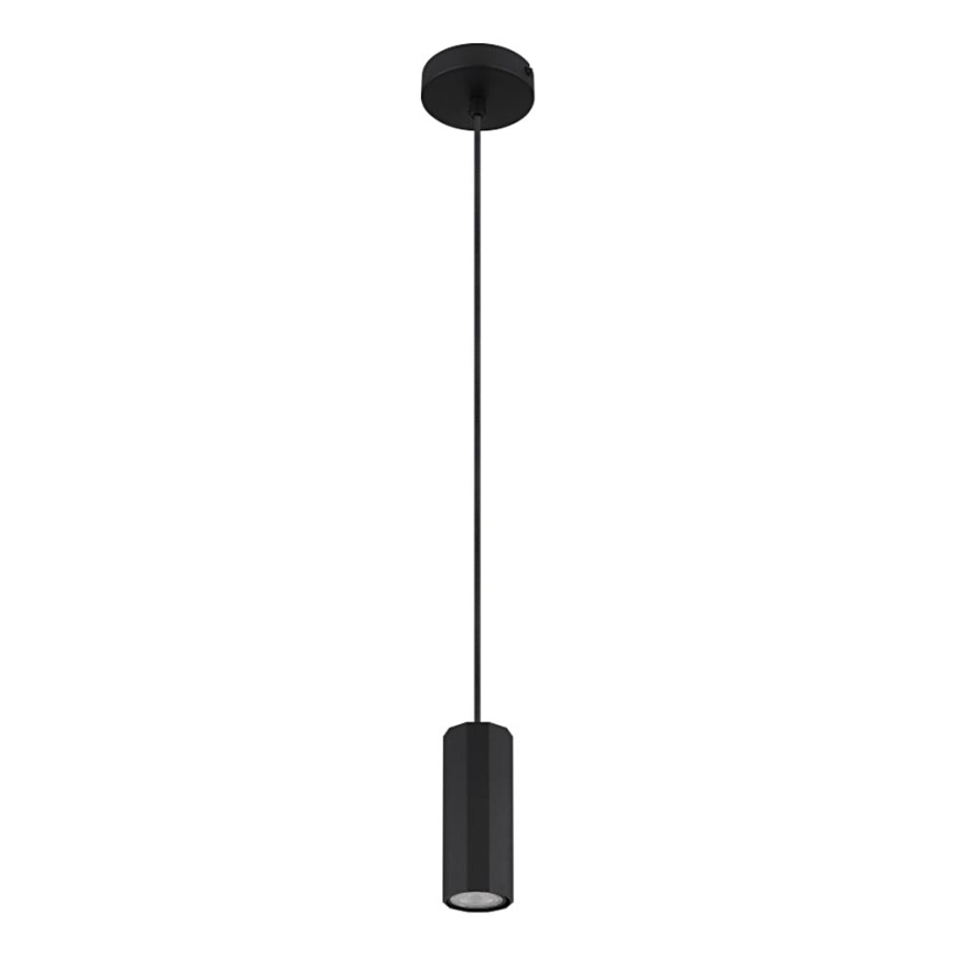 Globo - Ljuskrona med textilsladd 1xGU10/25W/230V svart
