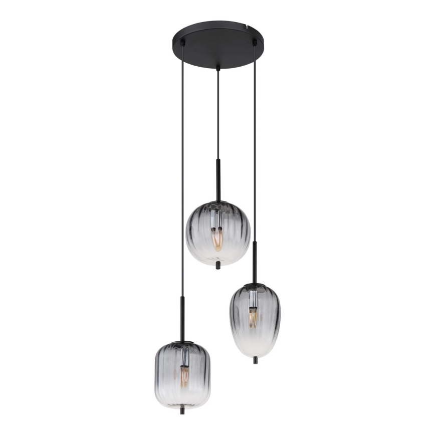 Globo - Ljuskrona med textilsladd 3xE14/40W/230V