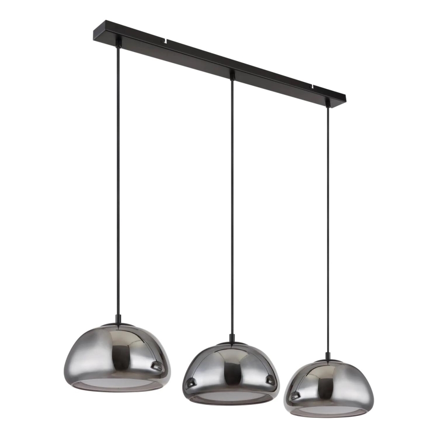Globo - Ljuskrona med textilsladd 3xE14/40W/230V