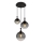 Globo - Ljuskrona med textilsladd 3xE27/10W/230V diameter 48 cm svart