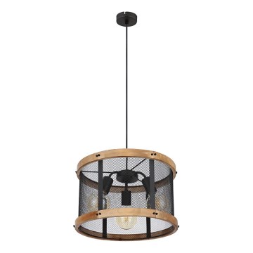 Globo - Ljuskrona med textilsladd 3xE27/40W/230V diameter 40 cm