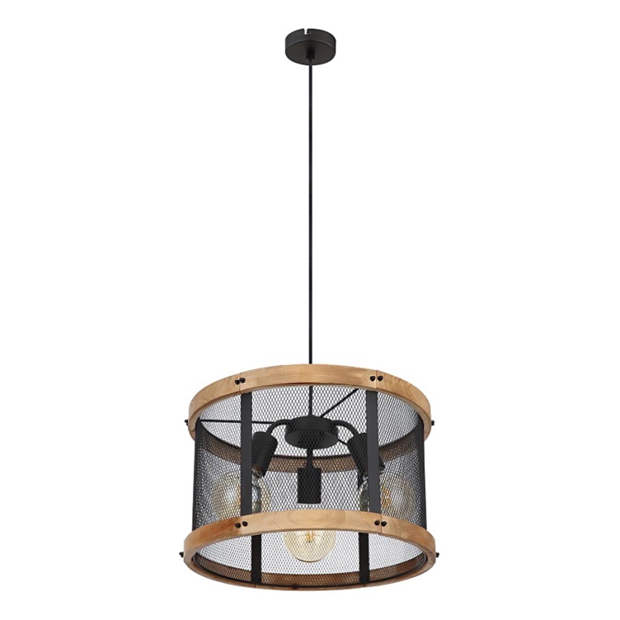 Globo - Ljuskrona med textilsladd 3xE27/40W/230V diameter 40 cm