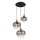 Globo - Ljuskrona med textilsladd 3xE27/40W/230V diameter 48 cm svart