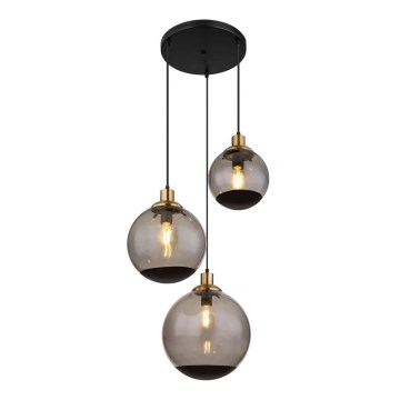 Globo - Ljuskrona med textilsladd 3xE27/40W/230V
