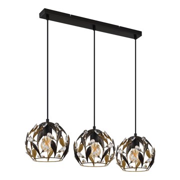Globo - Ljuskrona med textilsladd 3xE27/40W/230V