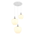 Globo - Ljuskrona med textilsladd 3xE27/40W/230V vit