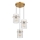 Globo - Ljuskrona med textilsladd 3xE27/60W/230V diameter 47 cm guld