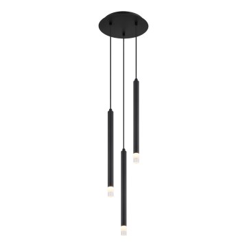 Globo - Ljuskrona med textilsladd 3xG9/4W/230V diameter 24 cm svart