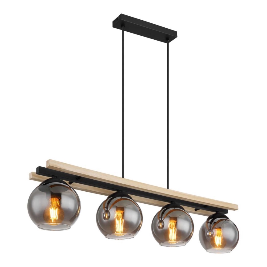 Globo - Ljuskrona med textilsladd 4xE27/25W/230V tall