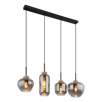 Globo - Ljuskrona med textilsladd 4xE27/40W/230V