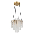 Globo - Ljuskrona med textilsladd 5xE14/40W/230V guld