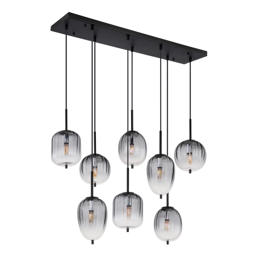 Globo - Ljuskrona med textilsladd 8xE14/40W/230V