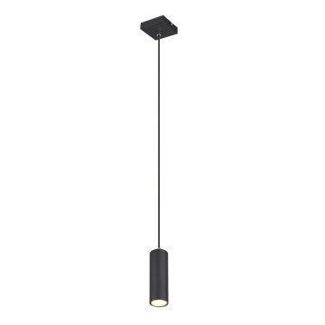 Globo - Ljuskrona med upphängningsrem 1xGU10/35W/230V svart