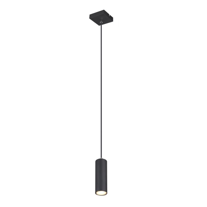Globo - Ljuskrona med upphängningsrem 1xGU10/35W/230V svart