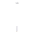 Globo - Ljuskrona med upphängningsrem 1xGU10/35W/230V vit