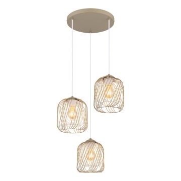 Globo - Pendellampa med kabel 3xE27/40W/230V