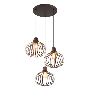 Globo - Pendellampa med vajer 3xE27/40W/230V