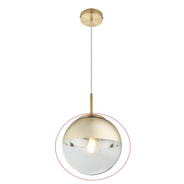 Globo - Reservglas till ljuskrona VARUS E27, guld, Ø 20 cm