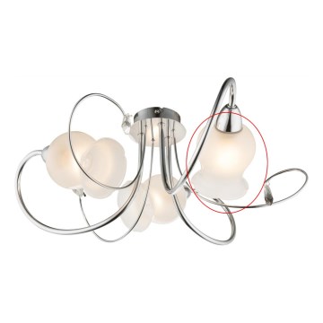 Globo - Reservglas till takkrona LILLY E14, vit