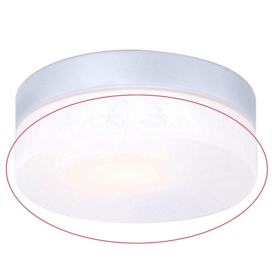 Globo - Reservglas till taklampa VRANOS E27, silverfärgat, Ø 18,4 cm