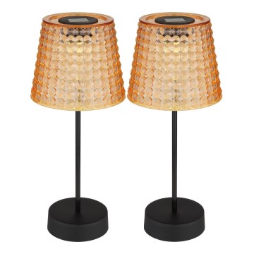 Globo - SET 2x LED Solcellslampa LED/0,06W/3V IP44 40 mAh orange