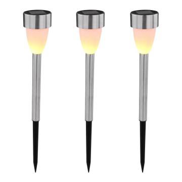 Globo - SET 3x Solcells lampa 3xLED/0,06W/1,2V IP44